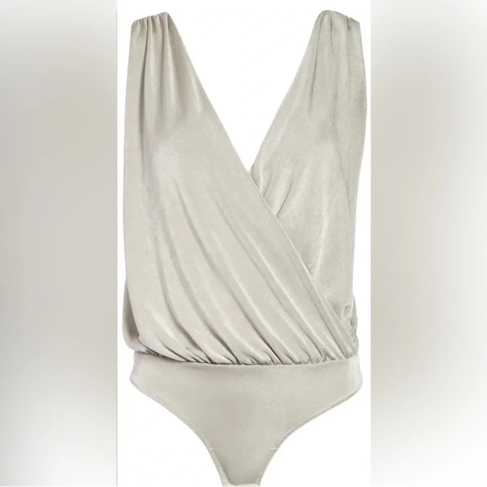 Free People night owl Draped Bodysuit